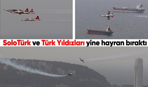 SoloTürk ve Türk Yıldızları'ndan Samsun'da prova uçuşu