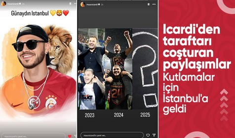 Mauro Icardi, kutlamalar için İstanbul'a geldi! Taraftarı coşturan paylaşımlar peş peşe🦁