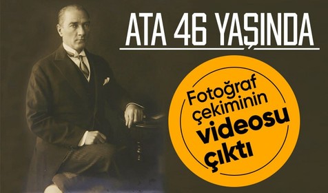 Atatürk'ün stüdyo fotoğraf çekiminde, videosu da ortaya çıktı