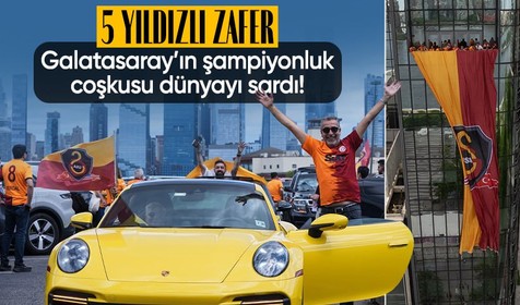 Galatasaraylılar şampiyonluk ruhunu yurt dışında da diri tuttu! Dünyadan kutlamalar objektiflere böyle yansıdı