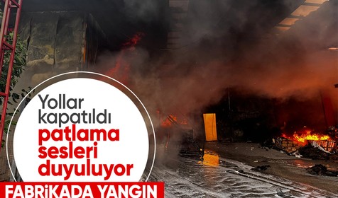 Mersin'de fabrika yangını korkuttu: Patlamalar ve kimyasal tehlike!