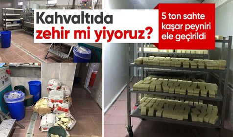 Sakarya’da 1,5 milyonluk sahte kaşar peyniri operasyonu