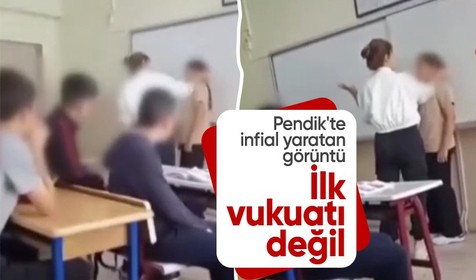 Pendik'te öğretmenden öğrencilere fiziksel ve sözlü şiddet kamerada