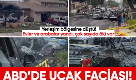 ABD’de uçak faciası! Yerleşim bölgesine düştü: Evler ve arabalar yandı, çok sayıda ölü var