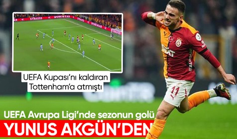 Yunus Akgün'ün golü, Avrupa Ligi'nde Tottenham'a attığı gol sezonun en iyisi seçildi!