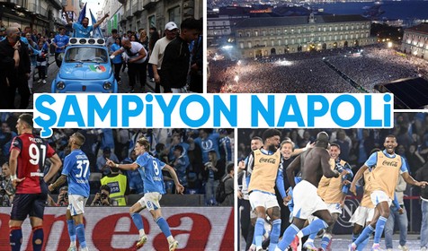Napoli, İtalya Ligi'nde mutlu sona ulaşıp şampiyonluğu göğüsledi