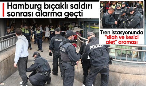 Hamburg'da tren istasyonunda "silah ve kesici alet" araması