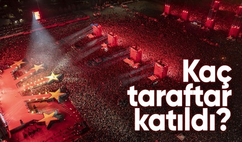 Galatasaray'ın Yenikapı'daki 25. şampiyonluk kutlamasına kaç taraftar geldi?