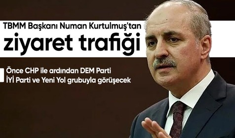 TBMM Başkanı Kurtulmuş yarın CHP'yi ile pazartesi günü DEM Parti, İYİ Parti ve Yeni Yol grubunu ziyaret edecek