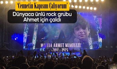 Ünlü rock grubu Gun's N' Roses, İstanbul konserinde Mattia Ahmet Minguzzi'ye şarkı hediye etti