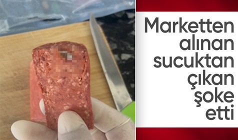 Erzincan'da marketten alınan sucuktan çıkan şoke etti