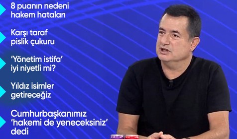 Fenerbahçe Asbaşkanı Acun Ilıcalı: Karşı taraf pislik çukuru