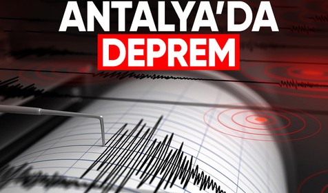 Antalya'da 4 büyüklüğünde deprem meydana geldi