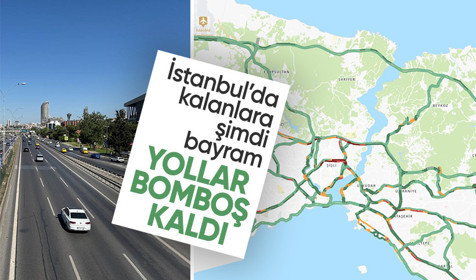Arefe günü İstanbul'da yollar boş kaldı