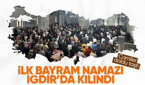 Türkiye’de ilk Kurban Bayramı namazı Iğdır’da kılındı