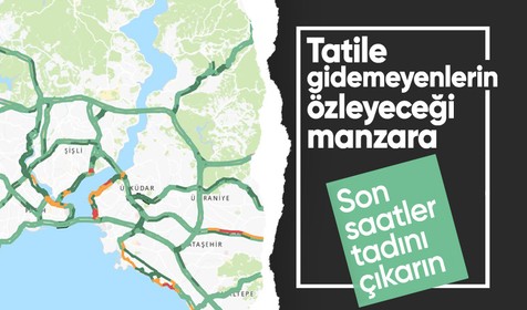 İstanbullu tadını çıkar! Trafik yoğunluğu yüzde 15