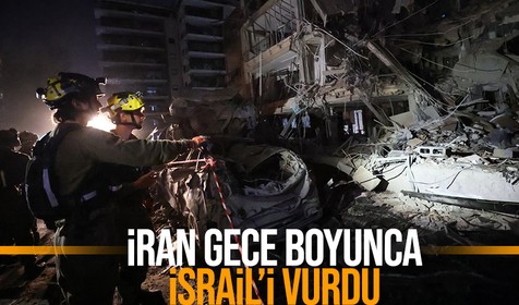 İran'dan İsrail'e misilleme! Gece boyunca Tel Aviv'i füzelerle vurdu