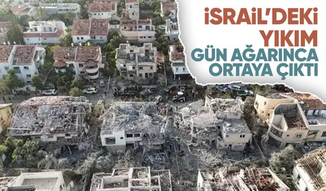 İsrail'deki yıkım gün ağarınca ortaya çıktı
