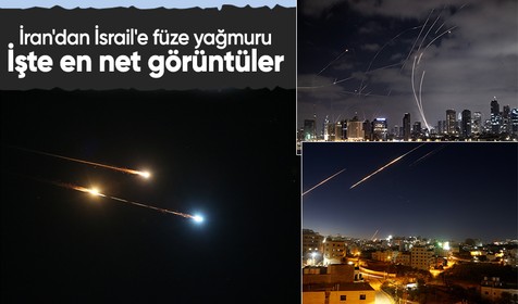 İran İsrail'i vuruyor! Demir kubbeyi aşan füzeler Beytüllahim semalarında