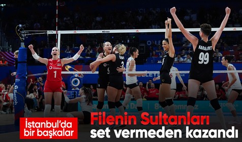 Filenin Sultanları İstanbul'da oynanan VNL maçında Kanada'yı 3-0 mağlup etti