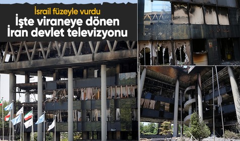 İsrail, İran devlet televizyonunu enkaza çevirdi: Binadaki yıkım görüntülendi
