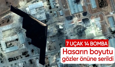 Hasar uygudan görüntülendi! ABD İran'ın nükleerini böyle vurdu