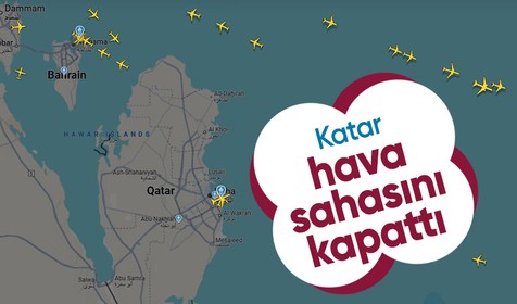 Katar hava sahasını kapattığını duyurdu