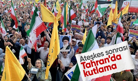 İran-İsrail ateşkesi sonrası Tahran'da kutlama