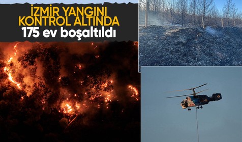Aliağa'daki yangın Foça’ya sıçradı: Bazı evler tahliye edildi