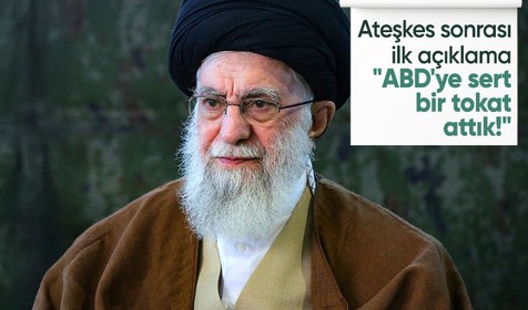 Hamaney'den ateşkes sonrası ilk açıklama: ABD'ye sert bir tokat attık!