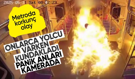 Güney Kore metrosunda kundaklama dehşeti kamerada