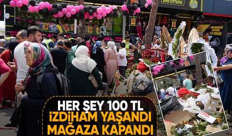 Başakşehir'de 100 TL kampanyası izdiham oluşturdu! Mağaza kapandı