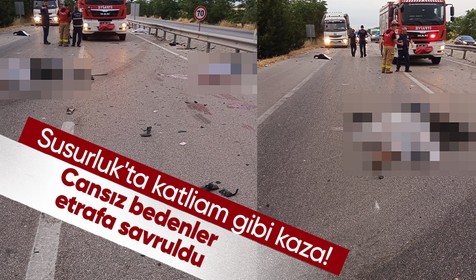 Susurluk'ta korkunç kaza! 4 kişi can verdi: Cansız bedenler etrafa savruldu