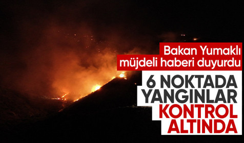 Bakan Yumaklı: 6 noktada süren yangınlar tamamen kontrol altına alındı!