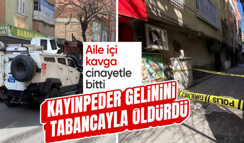 Diyarbakır'da kayınpeder tartıştığı gelinini tabancayla öldürdü