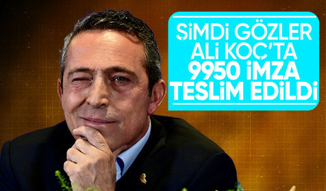 Fenerbahçe'de 9950 imza kulübe teslim edildi! Gözler Ali Koç'a çevrildi