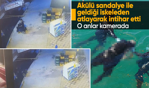Akülü sandalye ile geldiği iskeleden kendini denize bırakarak intihar etti