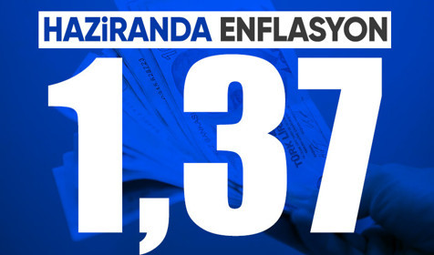 Haziran ayı enflasyonu yüzde 1,37 oldu