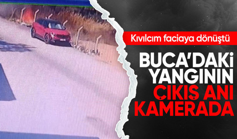Buca’daki orman yangınının çıkış anı kamerada: Kıvılcım faciaya dönüştü