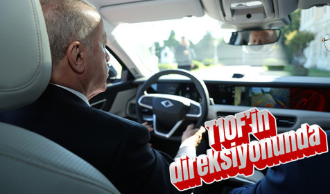 Cumhurbaşkanı Erdoğan TOGG T10F ile test sürüşü gerçekleştirdi