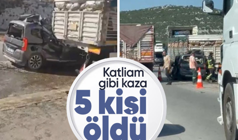 Mersin'de katliam gibi kaza! TIR'a arkadan çarpan araçtaki 5 kişi hayatını kaybetti