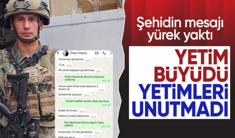 Şehit Özkan Özkanlı'nın WhatsApp mesajları ortaya çıktı! Yetim öğrencilere burs vermiş...
