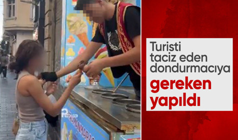 Beyoğlu'nda turisti taciz eden dondurmacı mühürlendi