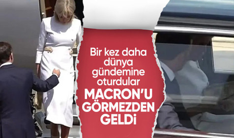 Macron çifti bir kez daha gündem oldu: Brigitte, eşini görmezden geldi