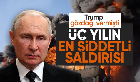 Rusya'dan Ukrayna'ya tarihi saldırı: Trump gözdağı vermişti Putin füze yağdırdı