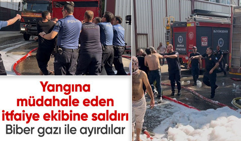 Yangın yerinde ortalık karıştı, itfaiyeci darbedildi, polis müdahale etti