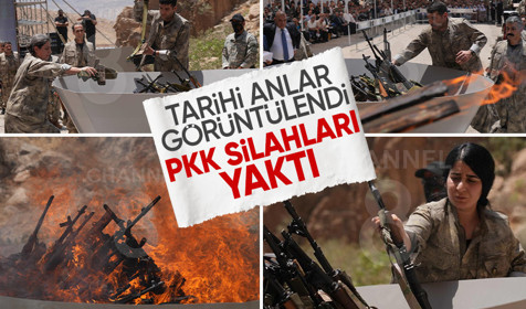 Tarihi anların görüntüleri: Terör örgütü PKK silahları yaktı! İşte o anlar...