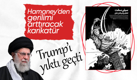 Hamaney'den ABD ile gerilimi arttıracak karikatür: Saldırılar her an tekrarlanabilir