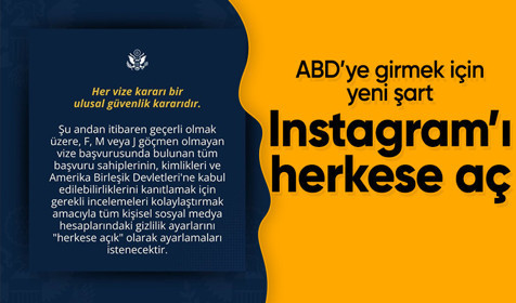 ABD Büyükelçiliği'nden vize uyarısı: Sosyal medya hesaplarınızı gizlemeyin herkese açın