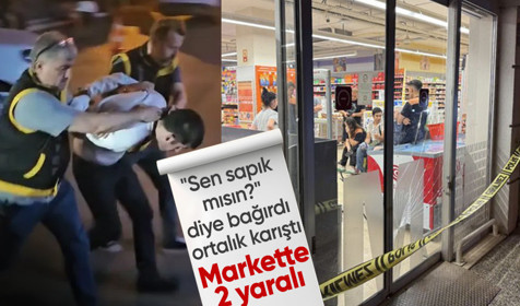 "Sen sapık mısın?" diye bağırdı ortalık karıştı! Markette 2 kişiyi vurdu